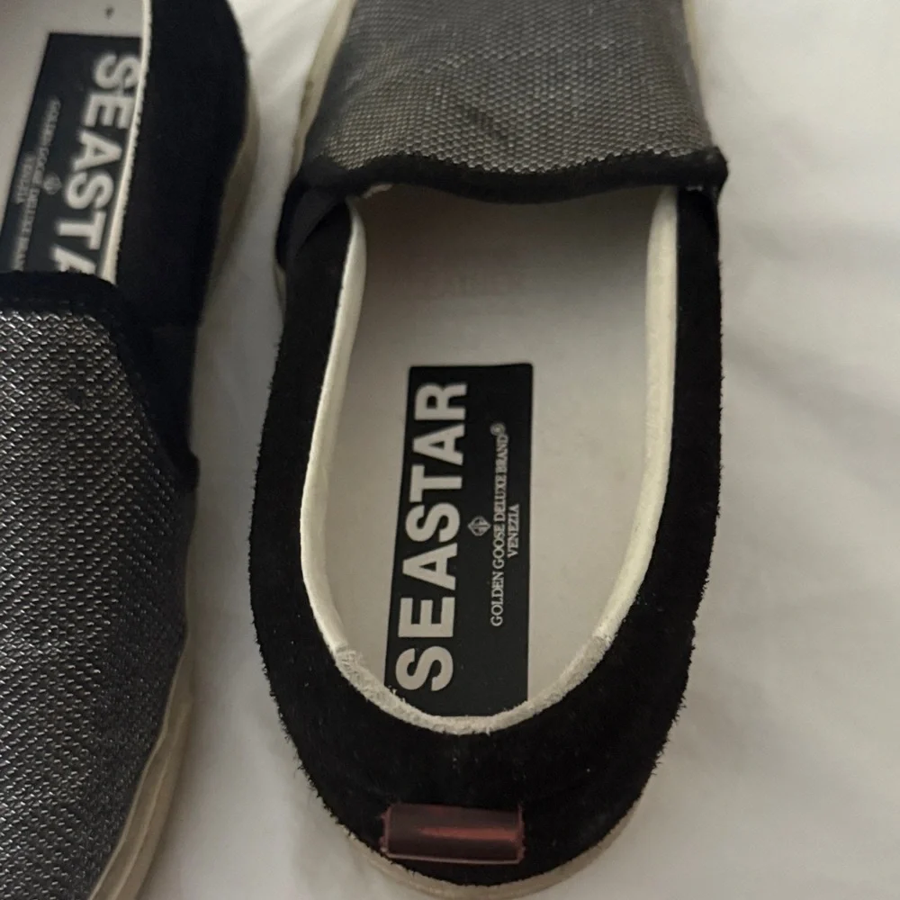 Golden Goose Black and Sparkly Slip-On Seastar sz39 - Picture 3 of 4